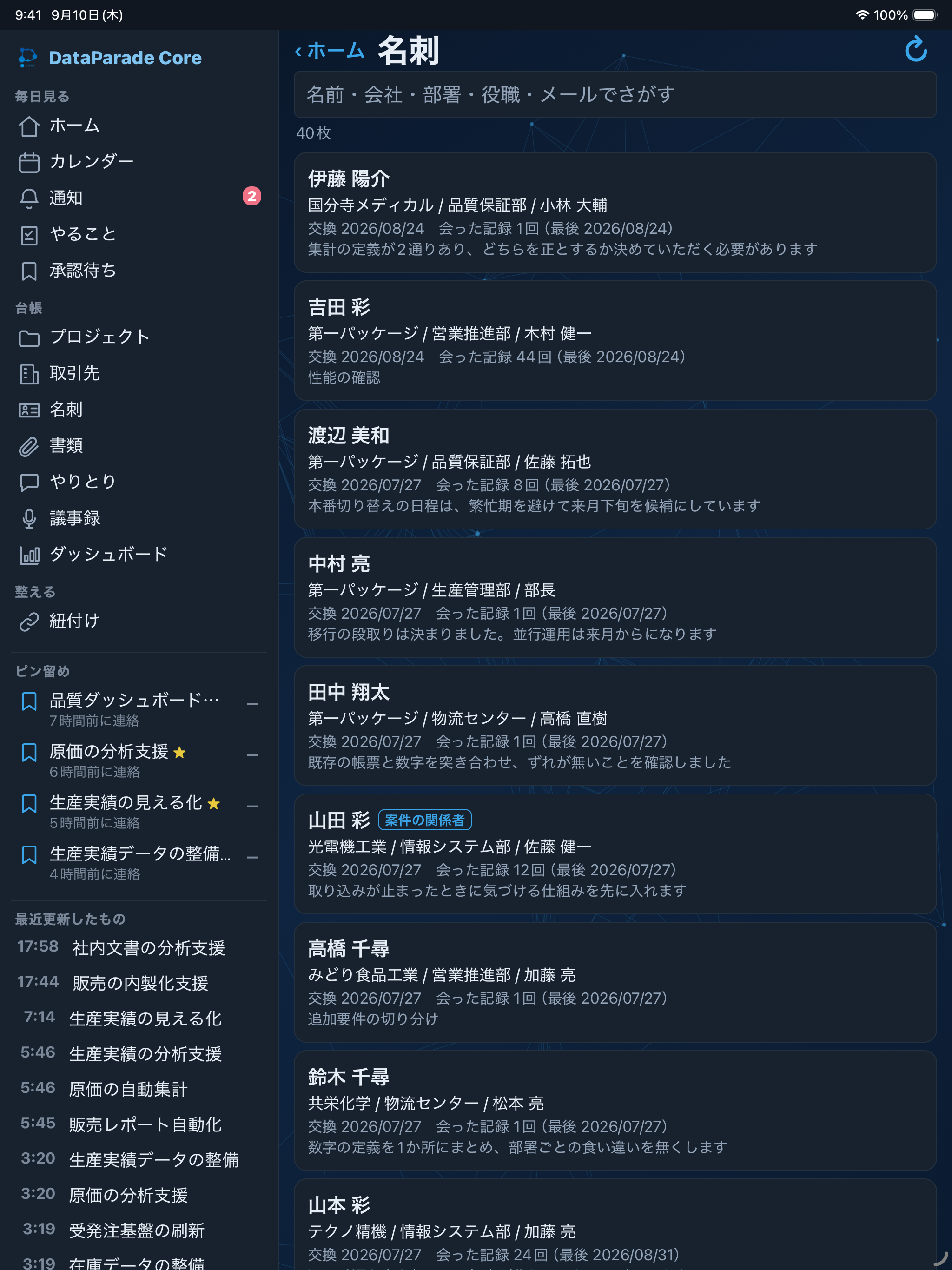 名刺(ダミー)