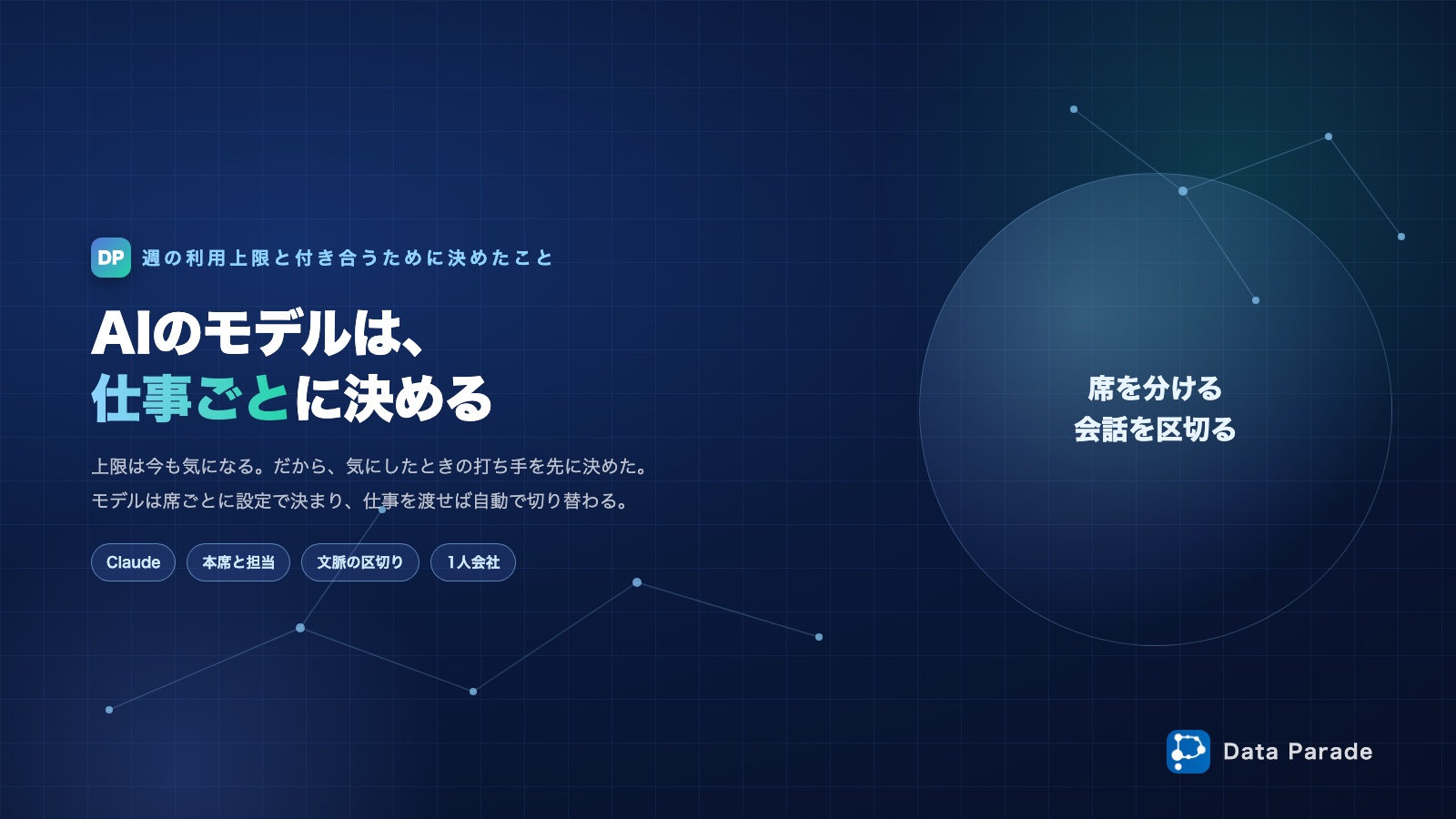 AIのモデルは、仕事ごとに決める