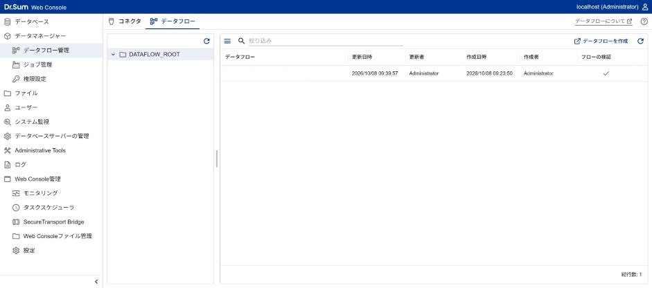 作ったデータフローの一覧